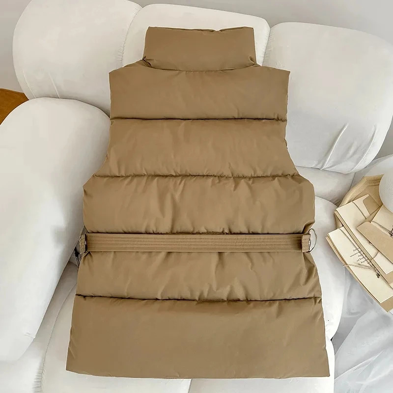 Women Down Cotton Vest 2025 Autumn Winter Fashion Sleeveless AllMatch Warm Lady Waistcoat Comfortable Ladies Short Jacket 251029