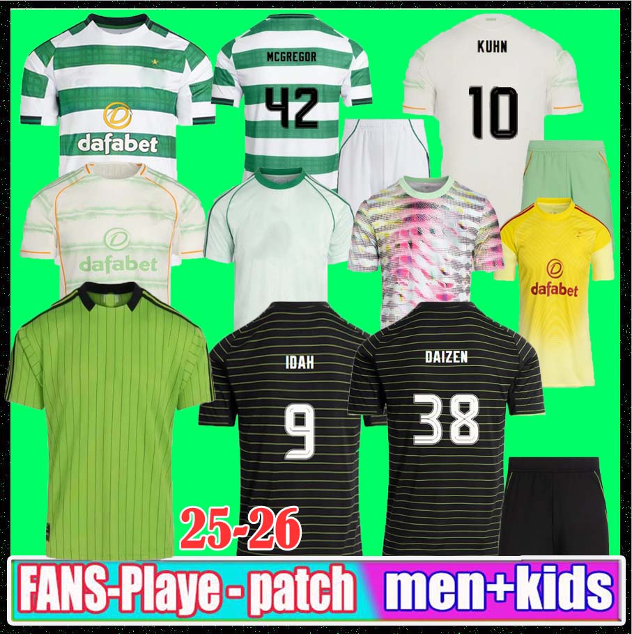 16-4XL 25 26 JOTA TIERNEY Limited edition Soccer Jerseys 2025 2026 MCGREGOR CeltsS MCCOWAN Home Away Football Shirt
