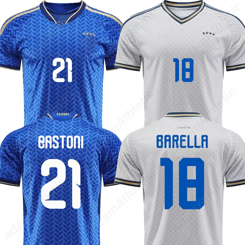 Italian Jerseys 2026 world cup Italie fooball shirts 26 BARELLA BASTONI TONALI DIMARCO RASPADORI soccer jerseys kids kit player version