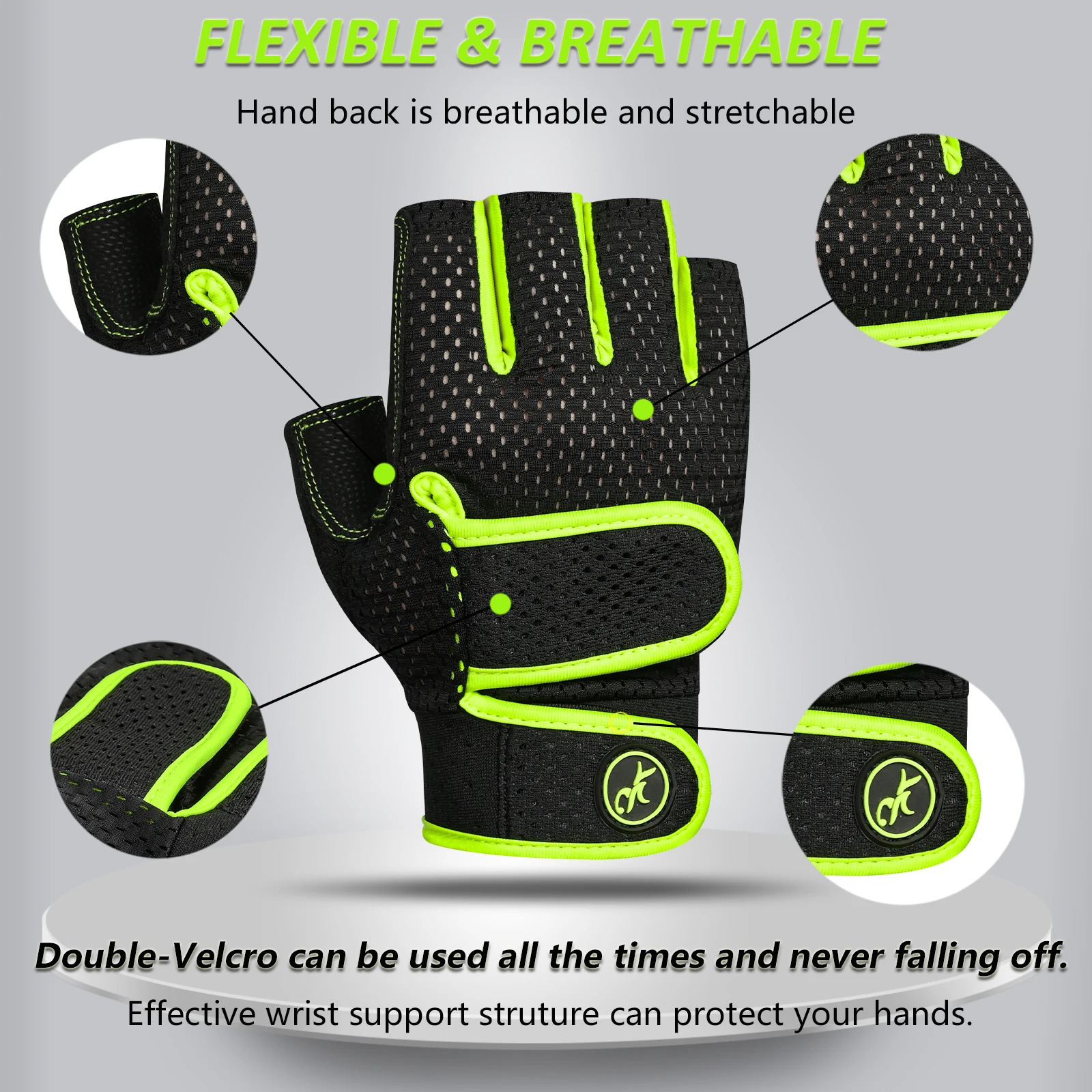 Gym Gloves for Men Women Weight Lifting Fitness Bodybuilding Training Workout Sport Exercise Spinning Bike Cycling 251013