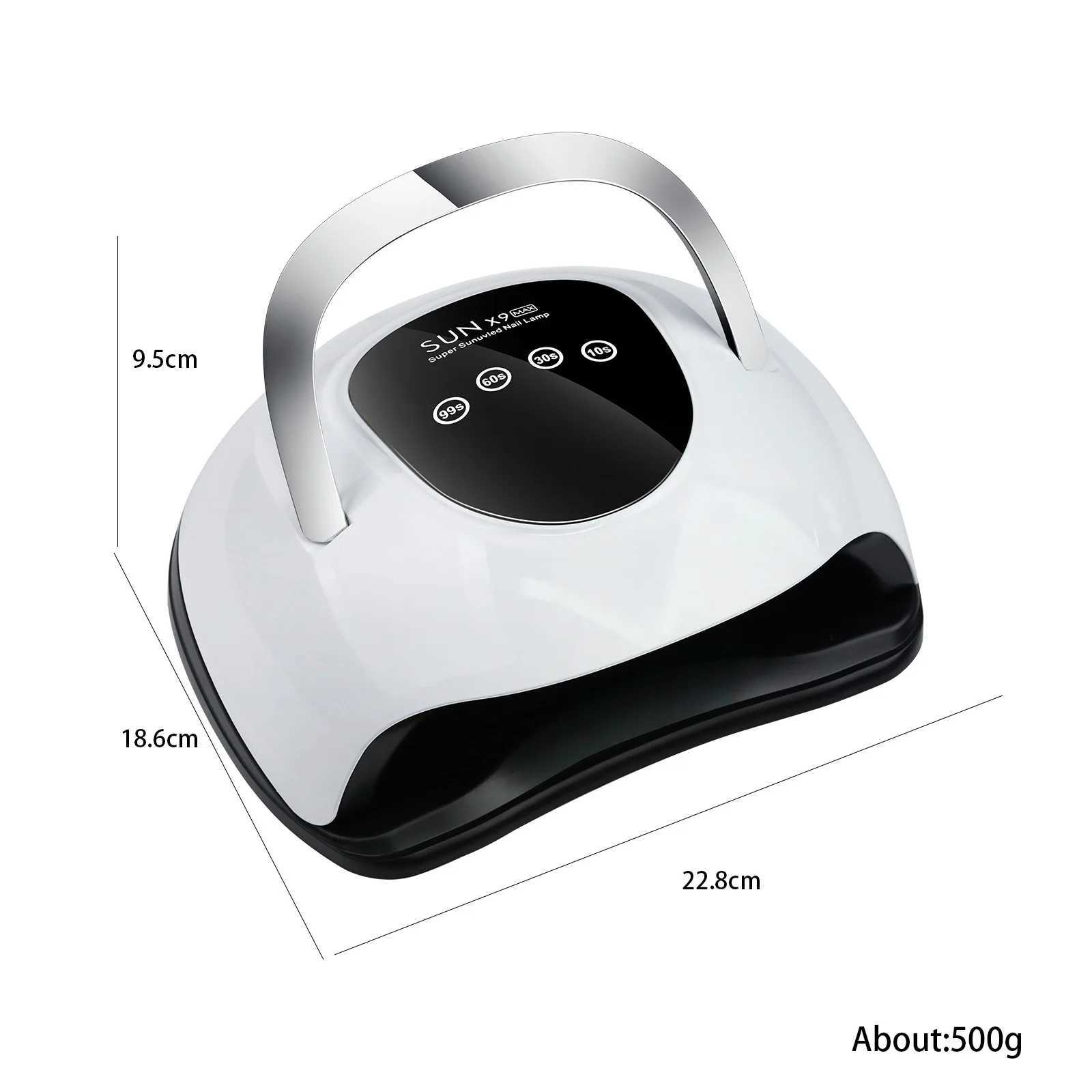 Professional 220W Gel Nail Lamp with 57 LED Beads 2X Faster Curing Dryer for Polish 4 Timer Settings J251115