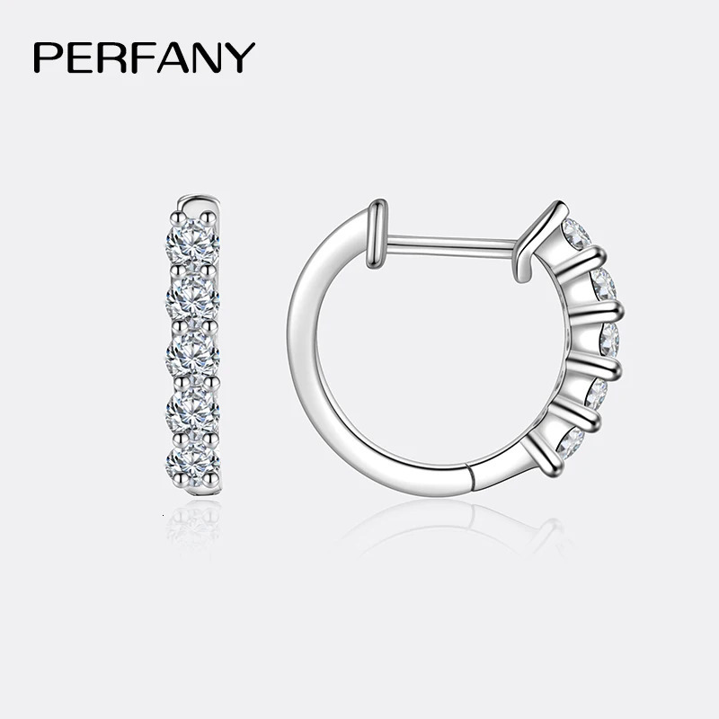 PERMANY 1CT Full Earrings for Women S925 Pure Silver Laboratory Certified Cultivation Diamond y Party Jewelry 251013
