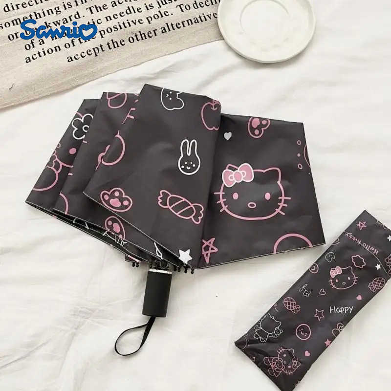 Sanrio Sanrio Umbrella Sunshade Umbrella One Click Open and Close Sunscreen Uv Protection Thickened Hello Kitty Sunshade Umbrella L251029