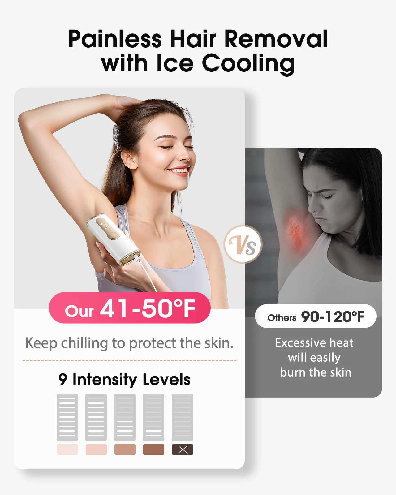 IPL Hair Laser Removal with Cooling Function 999900 Flashes Pulsed Light Epilator 3 in 1 HRSCRA for ArmpitsBodyMenWomen J251117