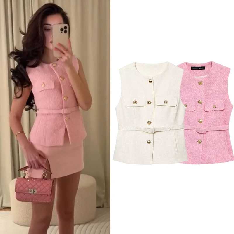 Vests Jackets Autumn Womens 2025 Chic Simple Slim Womens Jackets Vest Fashion Youth Elegant Vest 251029