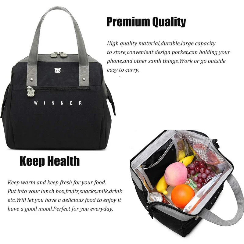 Winner Thermal Insulated Lunch Box Tote Cooler Bag Bento Pouch Lunch Container School Food Storage Bags 251029