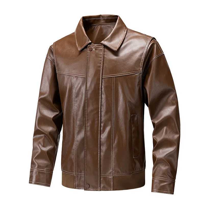 Men Fashion Leather Jacket Autumn Motorcycle Coats Male Outdoor Casual Motor Biker PU Leather JacketT251029