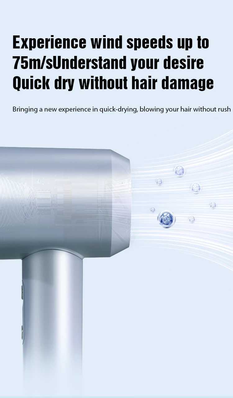 600W T30 PLUS Professional AC HighSpeed Ionic Salon Hair Dryer Smart LED Display Concentrator Nozzle Wall Mount for Hotels W251029