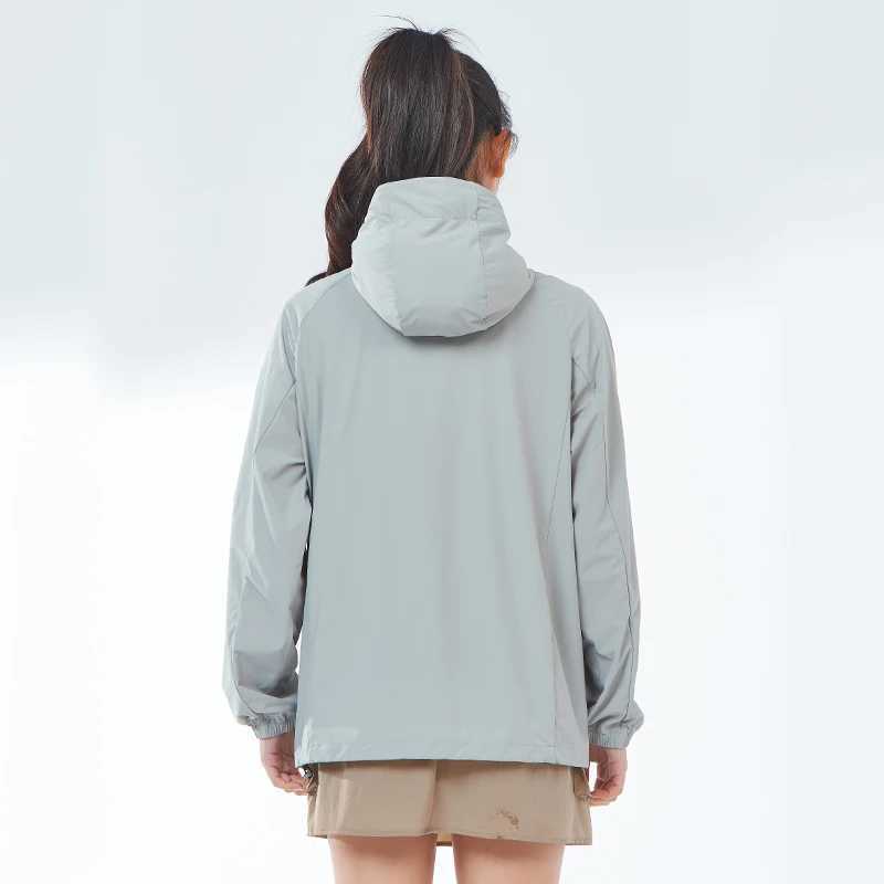 LNGXO Mens Womens Hiking Rain Coat Sun Protective Camping Trekking Waterproof Jacket Unisex Stretch TwoWay Zipper Windbreaker J251029