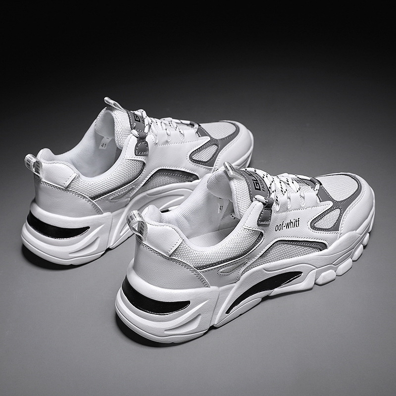 Free Shipping Breathable Running Shoes for Men Korean Fashion Mesh Sneakers