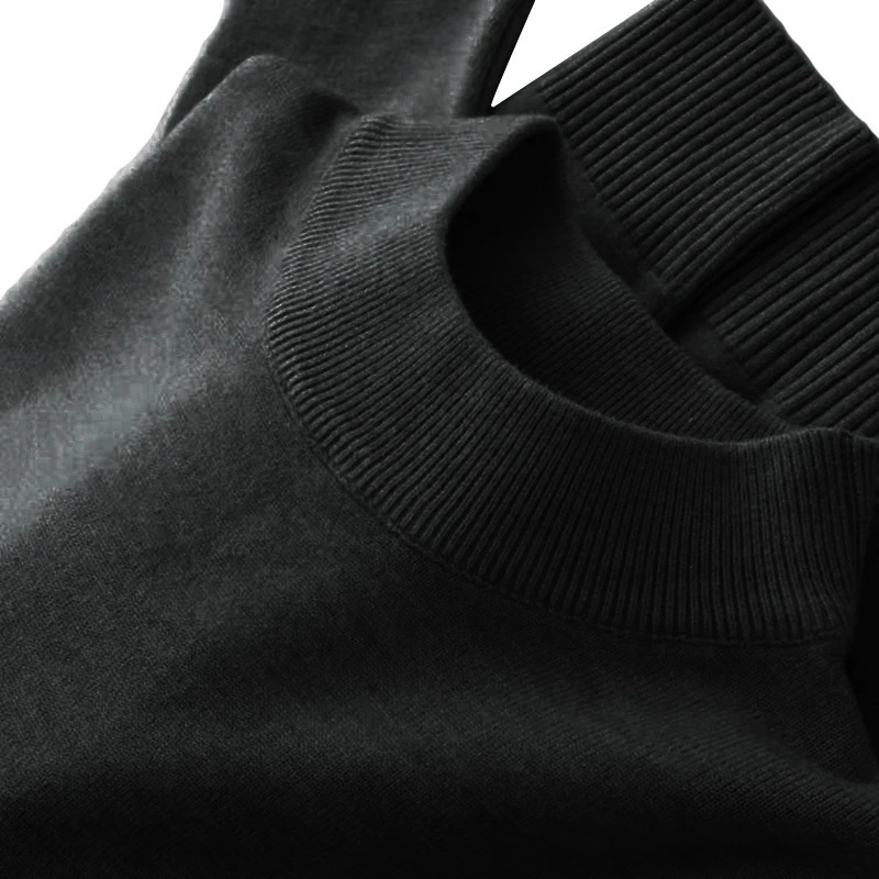Mens Mock Turtleneck Sweater Mens Knitting Pullovers Rollneck Sweater Winter Warm Men Jumper Slim Fit Casual Streetwear 251029