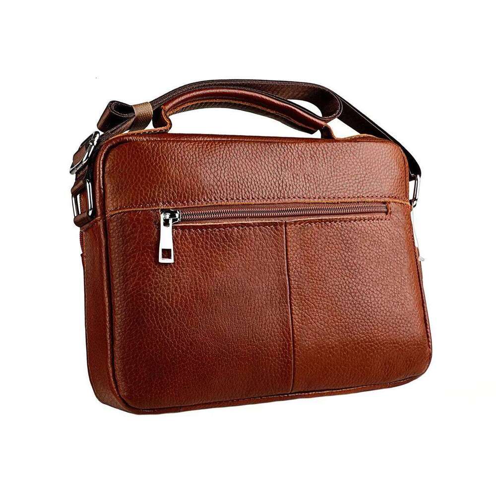 Fashion Shoulder Genuine Leather Handbag Business Multifunctional Briefcase Travel Men's Crossbody Bag Men