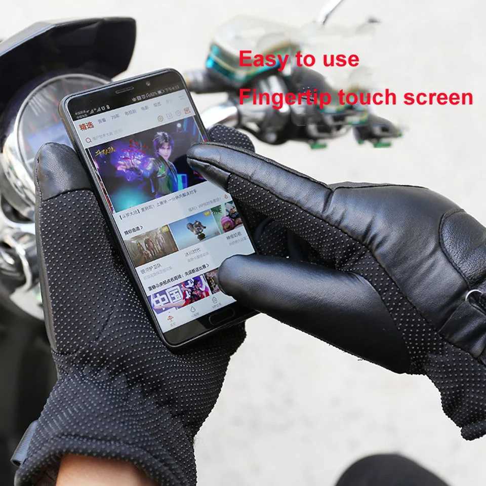 GTUBIKE Winter Electric Heated Gloves for Outdoor Cycling Waterproof Non Slip Thickened Female Couple Touch Screen Lamb Fleece J251029