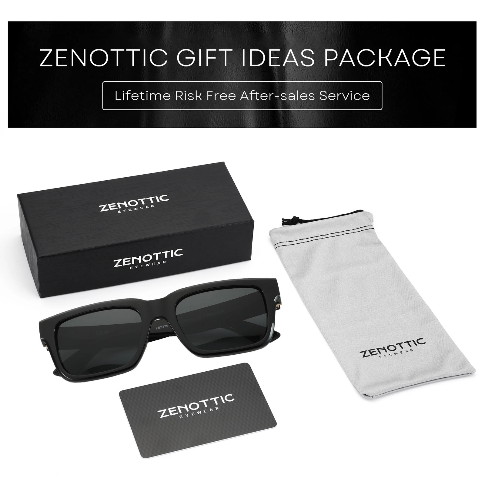 ZENOTTIC Fashion Square Polarized Sunglasses Women Men UV400 Protection Shade Rectangle Sun Glasses 251013