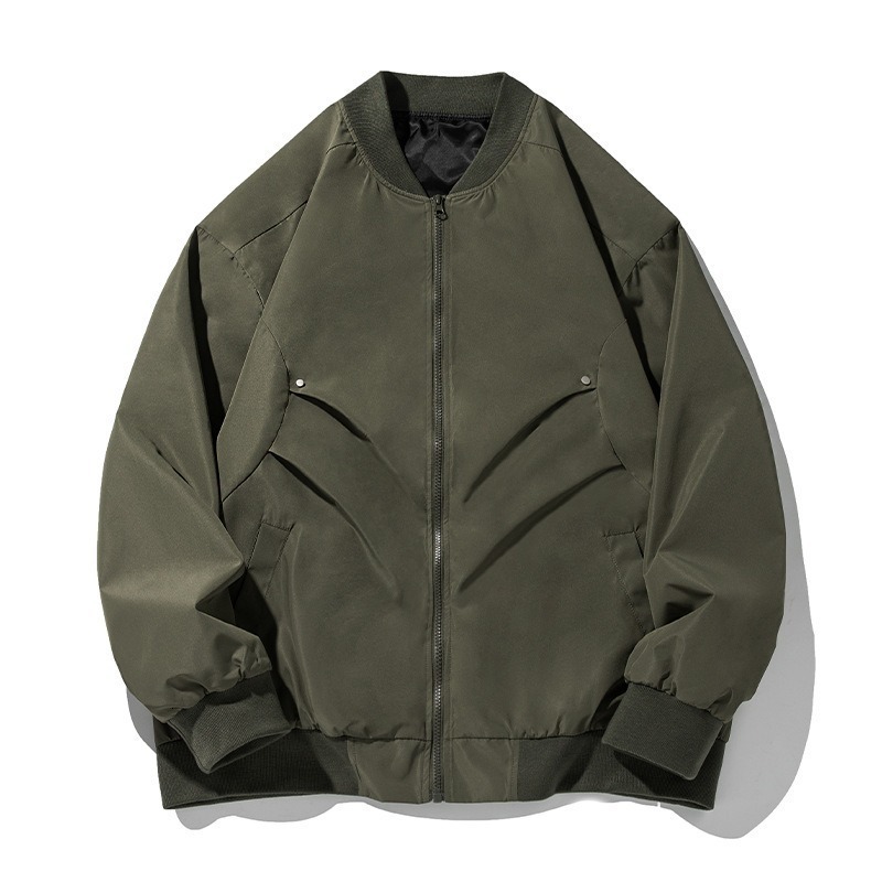 Trendy Brand Baseball Collar Flight Jacket For Designer Jacket Men Spring And Autumn New Loose Fit Versatile Outdoor Functional Short Workwear Jacket