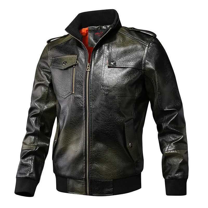 Spring Autumn New Mens Korean Slim Casual PU Leather JacketT251029
