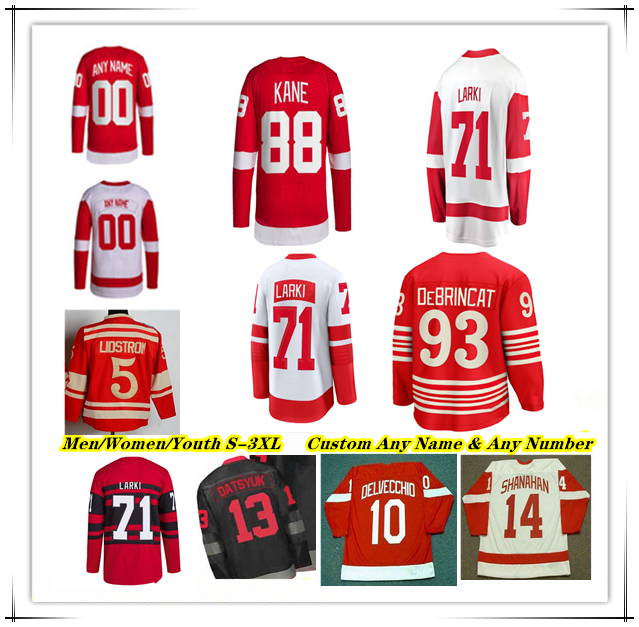 71 DylanLarkin Hockey Jersey RedWings Patrick Kane Alex DeBrincat Emmitt Finnie Lucas Raymond J.T. Compher Moritz Seider Mason Appleton Jonatan Berggren Edvinsson
