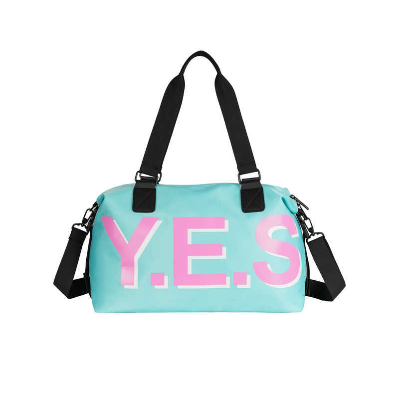 Korean Style Fashion Letter Travel Bag for Women New Casual Lightweight Handheld Gym Bag Trendy Letter Outdoor Sports Bag