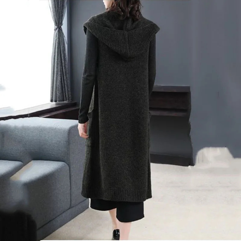 Autumn Winter Mid Mother Vest Jacket Women Fashion Long Sleeveless Waistcoat Coats Female Casual Outerwear Ladies Tops 251027