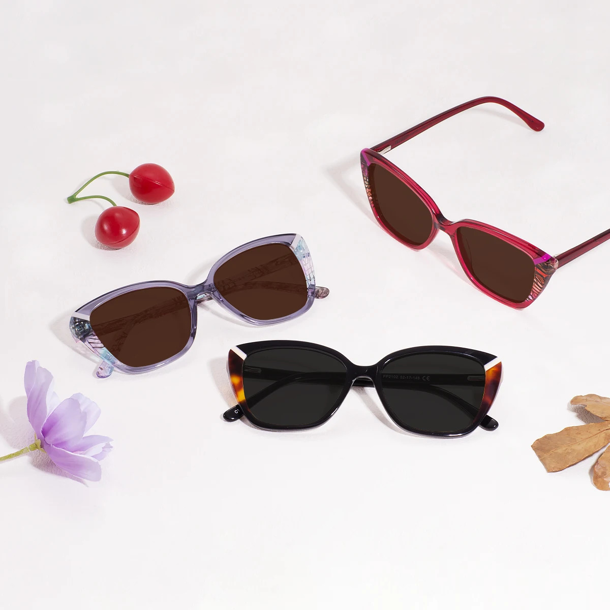 Women Acetate Polarized Sunglasses Butterfly Square Vintage y Large Cat Eye Sun Protection Glasses Driving Travel UV400 251013