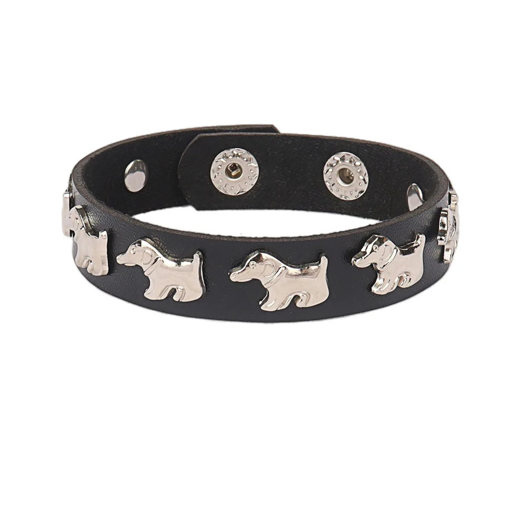 DIEZI Punk PU Leather Goth Wrap Bracelet Women Men Vintage Harajuku Star Skull Rivet Chain Bracelet Bangles Halloween Jewelry 251028