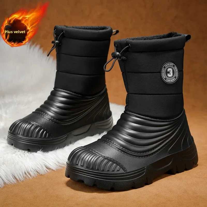 Mens Snow Boots Outdoor Comfortable Fleecelined Warm Mens Outdoor Hiking Mens Shoes for Men Boots With Short Plush Men Boots Z251029