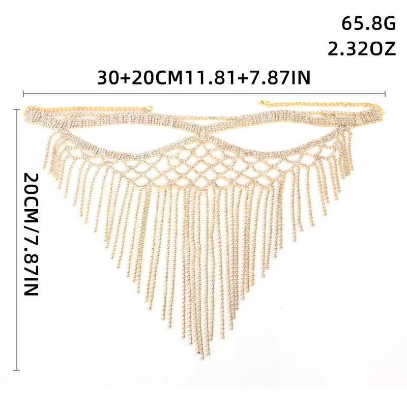 Bohemian Multi Layer Tassel Retro Style Rhinestone Facial Accessories Nightclub Womens Body Chain JewelryW251029