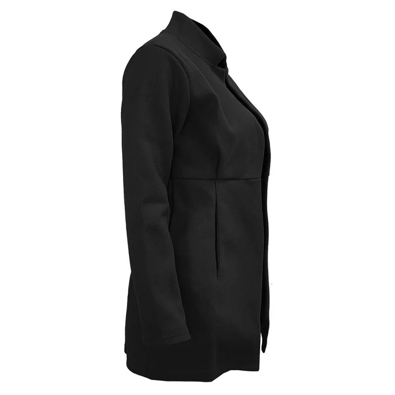 Source Solid Color Long sleeved Fashion Woolen Coat for Women 251029