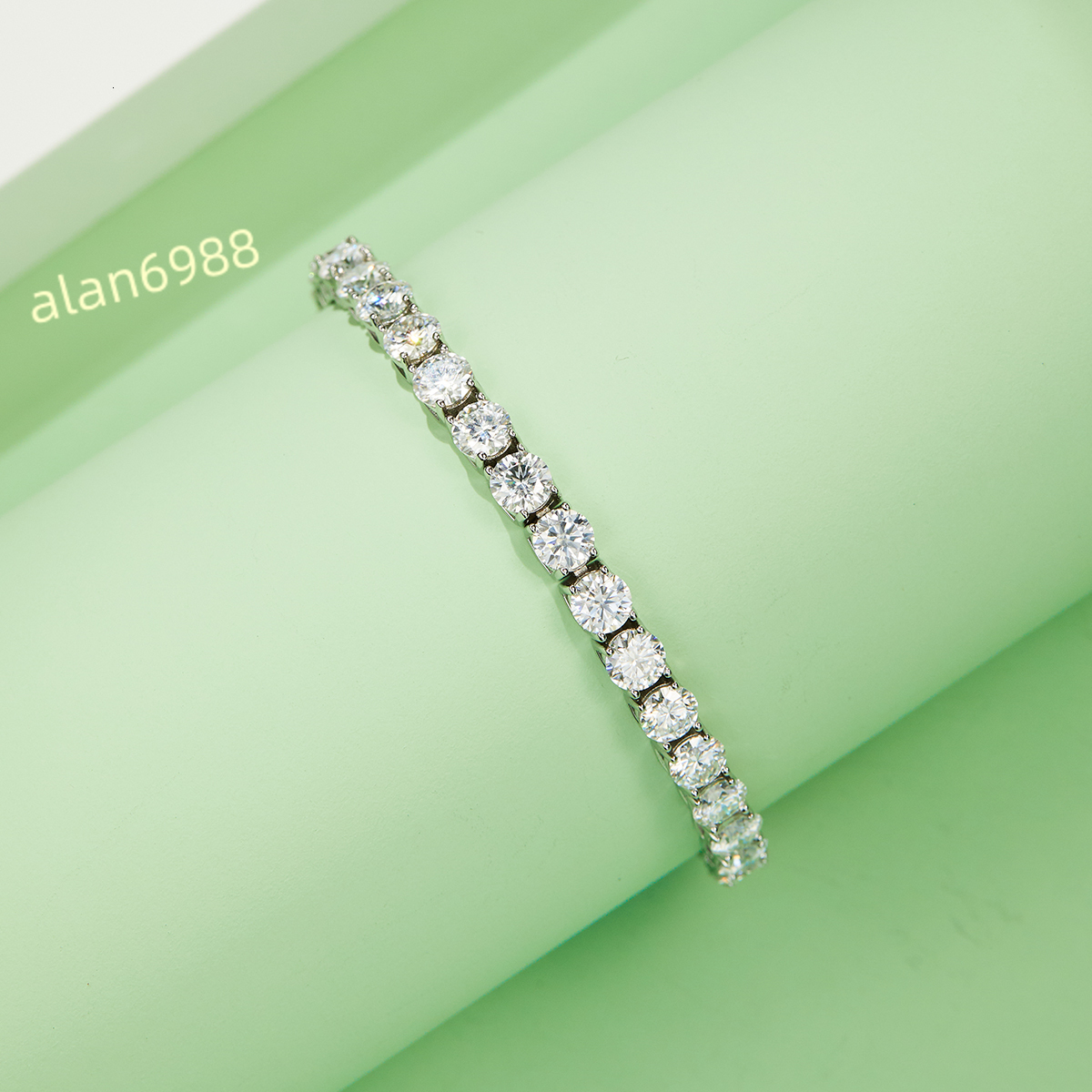 Haute Joaillerie 5MM Moissinate Sterling Silver S925 Diamond Chains Tennis Bracelet High Jewelry Custom Tennis Bracelet Silver