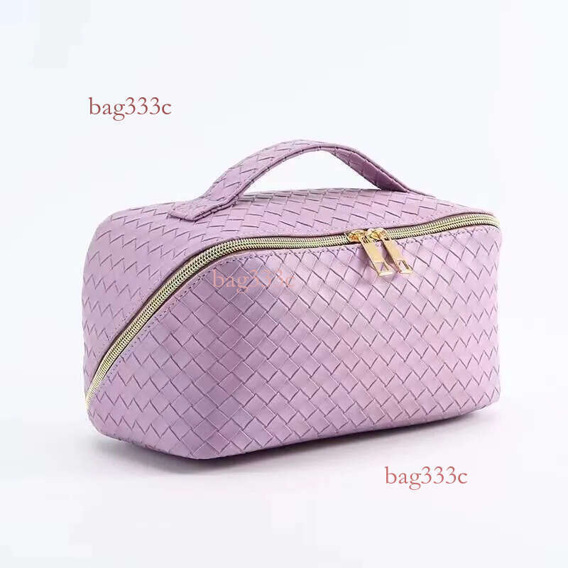 Lanjia- Large Woven Travel Toiletry Bag For Women - Portable, Waterproof Makeup And Cosmetic Organizer Fa47f
