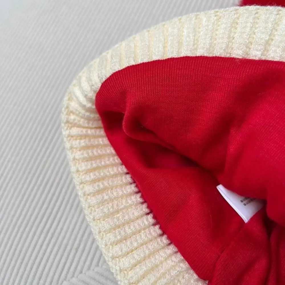 Fashion Cute Beanie Cap Knitted Thicken Knitted Hat Toddler Plush Ball Ear Protection Cap251028