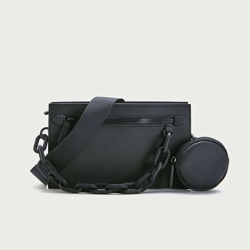 New Men's Box Casual Fashion Designer Crossbody Shoulder Men 2 IN 1 Messenger Square Envelope Hand Bag