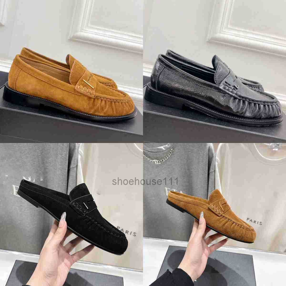 Dress Shoes Designer Shoe Fashion LE Supple Loafer HandStitched MOC Toe Top Quality Loafer Total Heel Height 15CM Classics Flat Penny Mule Leisure MARY JANE Shoes