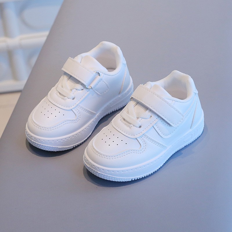 Toddler Baby Kids Fashion Design Walking Shoes Sneakers White Non-slip Casual Shoes Cutefeet Boys Girls Board Shoes Size 21 - 32