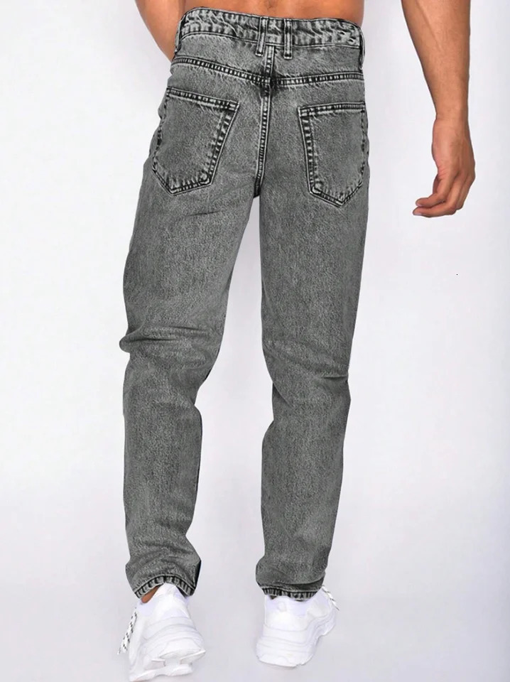 Loose gray mens jeans warm enough for autumn and winter easily handling seasonal temperature changes versatile and practica 251029