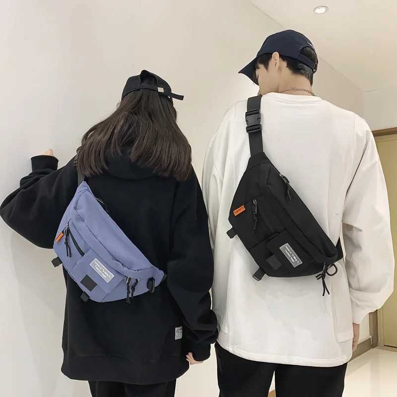 Chest Pack New Street Trend Waist Bag Unisex Outdoor Sports Fanny Pack Woman Shoulder Crossbody Bag Fashion Nylon Belt Bag PurseT251126