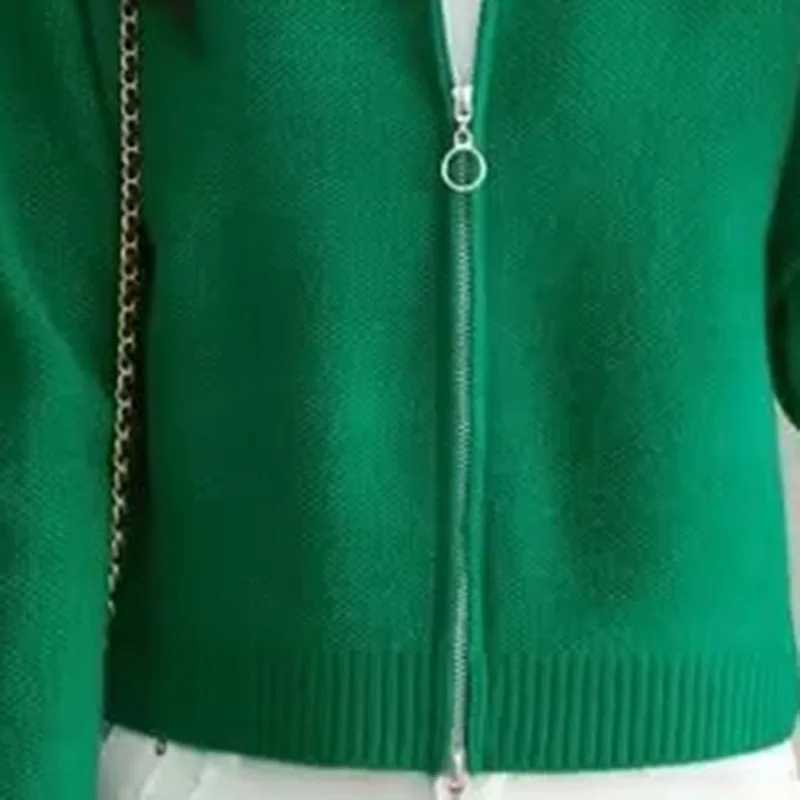 Spring Autumn Cardigan Sweater Jacket Women 2025 New Fashion Loose Zipper Knitted Sweater Coat Female Casual Outerwear Lady TopsT251028