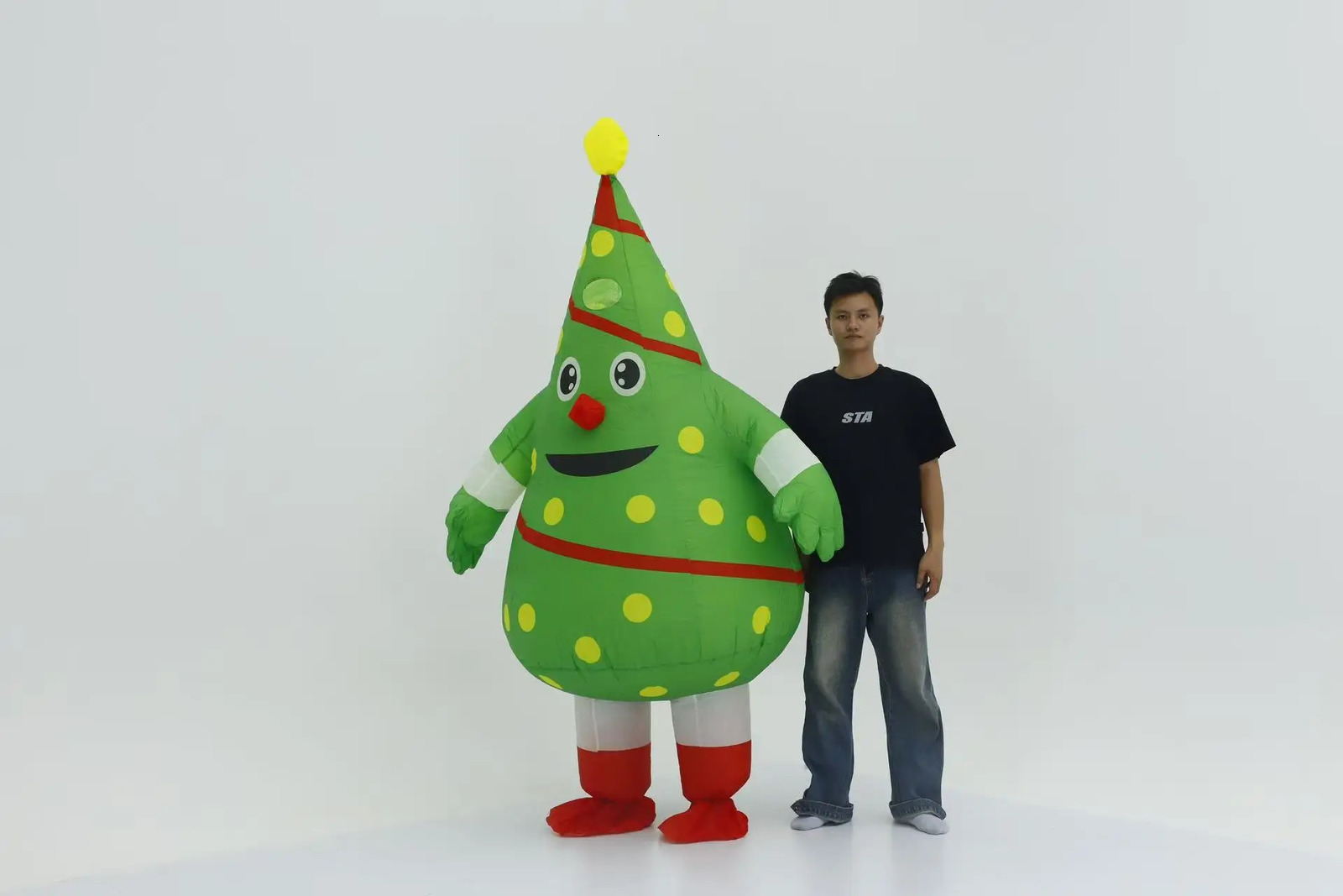 Christmas Tree Inflatable Costume Adult Character Cosplay Halloween Party Event Mascot Set 251028