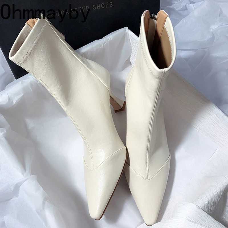 Autumn Vintage Pointed Toe Women Ankle Boots Fashion Soft Leather Ladies Elegant High Heel Short Botas Zapatos De Mujer Z251029