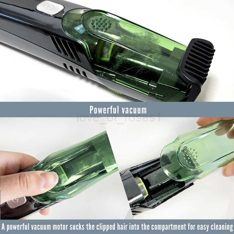 Cordless Men Beard Trimmer Rechargeable Electric Shaver with 20 Trim Builtin Vacuum Clipper for Mustache Sideburns Grooming Kit Z251029
