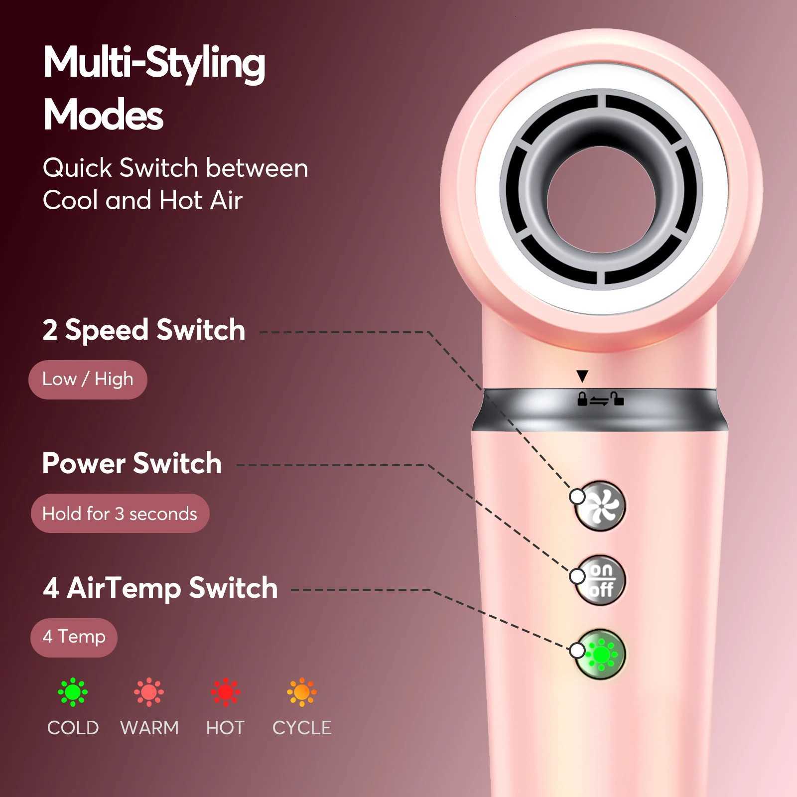 5 in Air Wrap Hair Styler FrizzFree Auto Wrap Curler HighSpeed Hair Dryer Straightening Blow Dryer Brush for Styling W251029