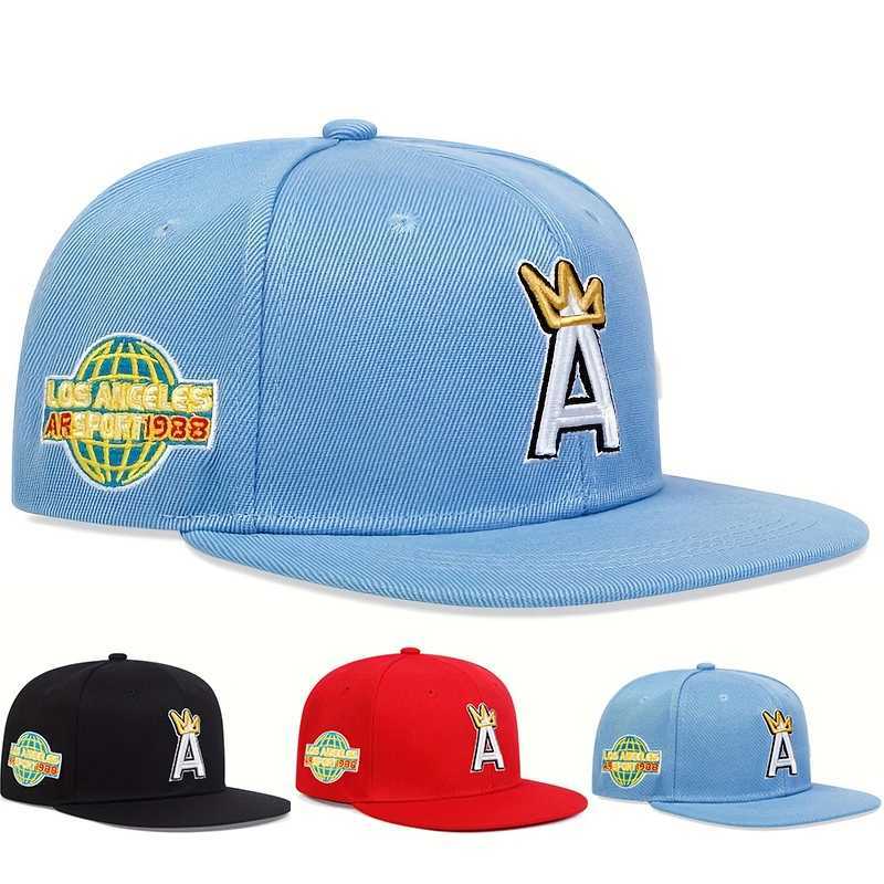 Unisex A letter crown Embroidery Hiphop Hats Spring Autumn Outdoor Adjustable Casual Baseball Caps Sunscreen HatW251029