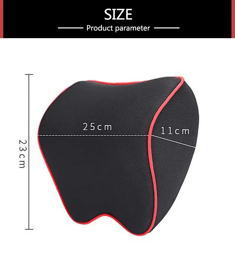 Car Neck Headrest Pillow Car Accessories Cushion Auto Seat Head Support Neck Protector Automobiles Seat Neck Rest Memory Cotton 251029