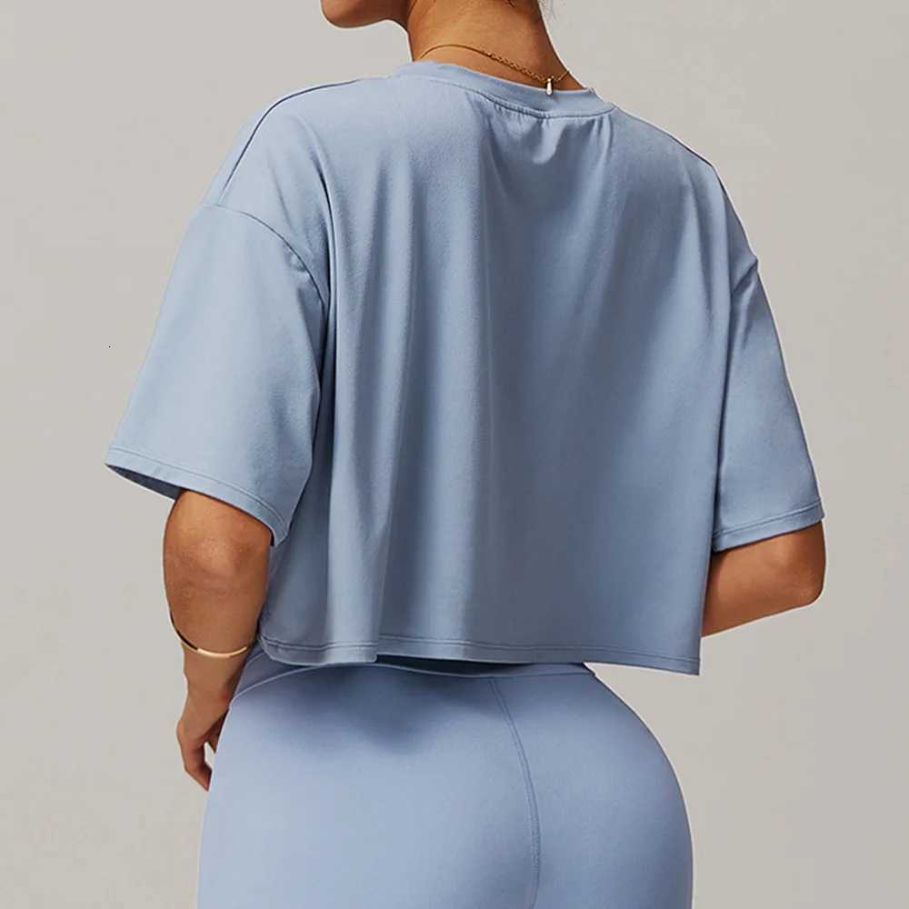 Womens Yoga TShirt Smock Loose Fitness Top Exercise Gym Outdoor Training Shirt Running Sports Short Sleeve Yoga Tshirt TopsXJ251029