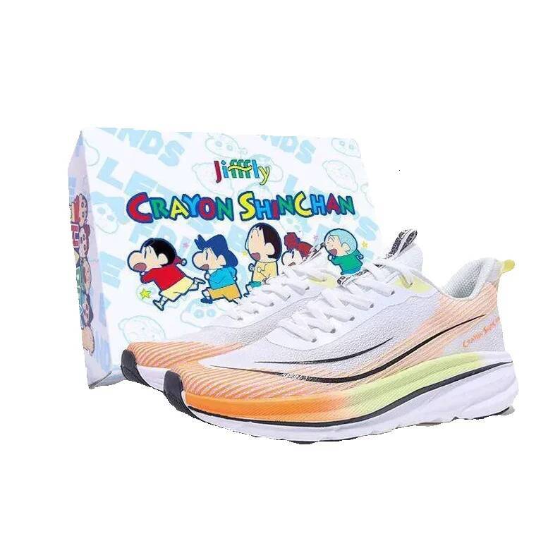 Jifffly Crayon Shin-chan Collaboration Men's Sneakers 2025 New Lightweight Shock Absorption Racing Sports Running Shoes