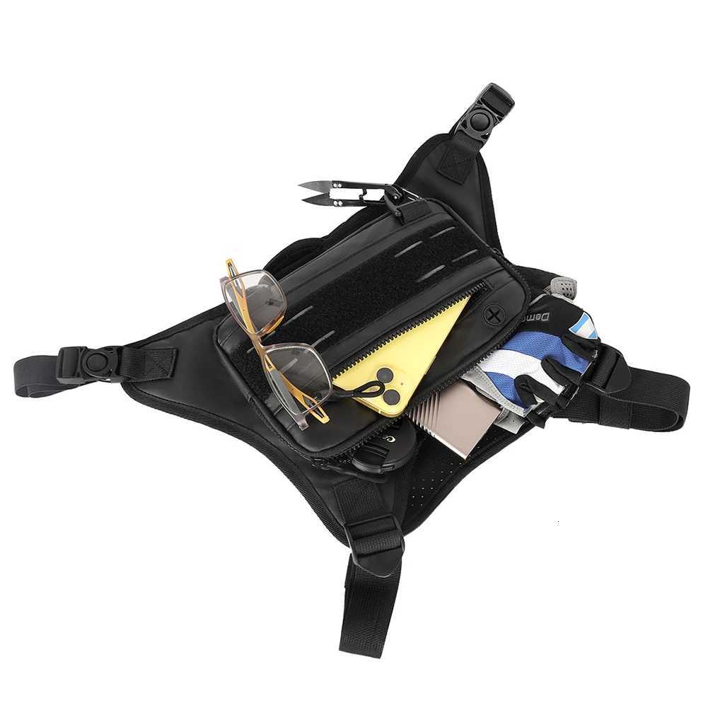 Sports Chest Bag Lightweight Front Chest Pack Running Vest Bag Hip Hop Unisex Streetwear Bag Waist Pack With Extra Storage W251029