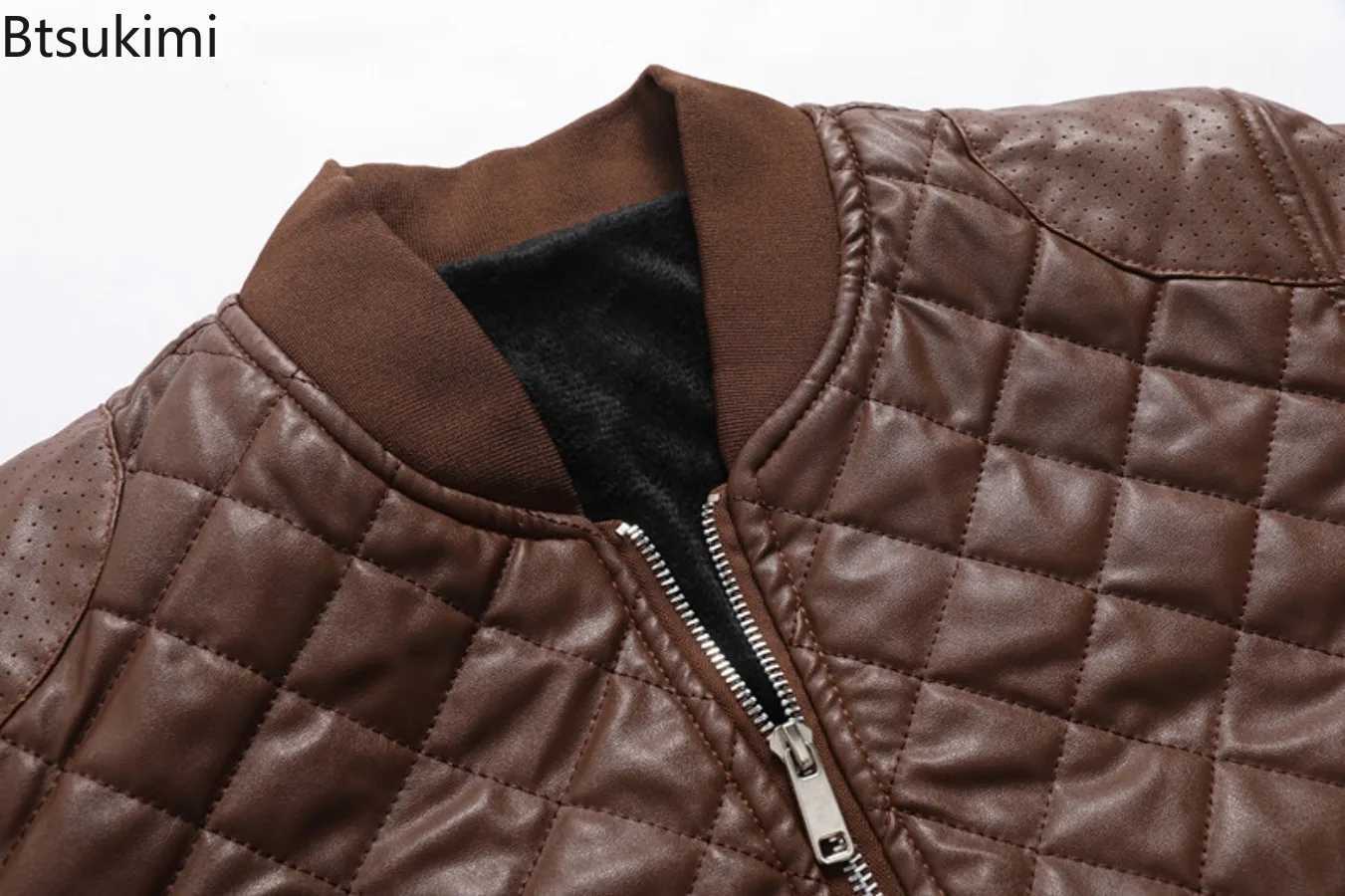 2025 New Mens Vintage Leather Jackets Autumn Winter Stand Collar Motorcycle Coats Men Casual PU Leather Outerwear Biker ClothesT251029