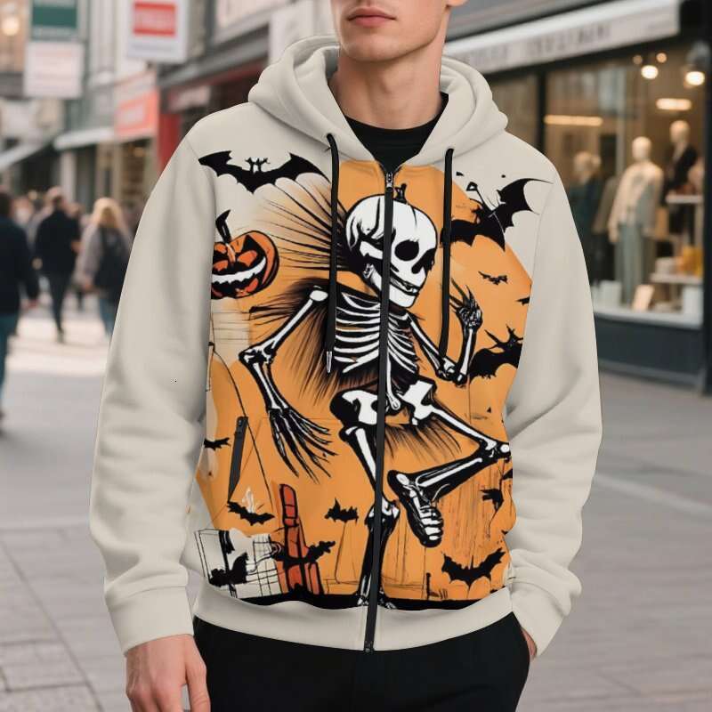 Designer Men's Hoodie Y2K Hip Hop Gothic Skull Cartoon Pattern Print Black Ultra David Coat Men's Women's Gothic Pullover Clothing S-3X
