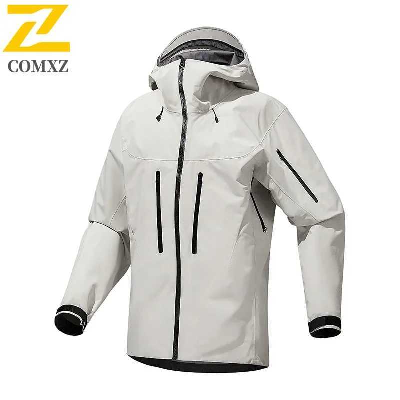 Mountain Jackets Mens Outdoor Hard Shell Waterproof Windproof Hooded Stormcoat Jacket Casual Fly Fishing clothing Hiking Coat J251029