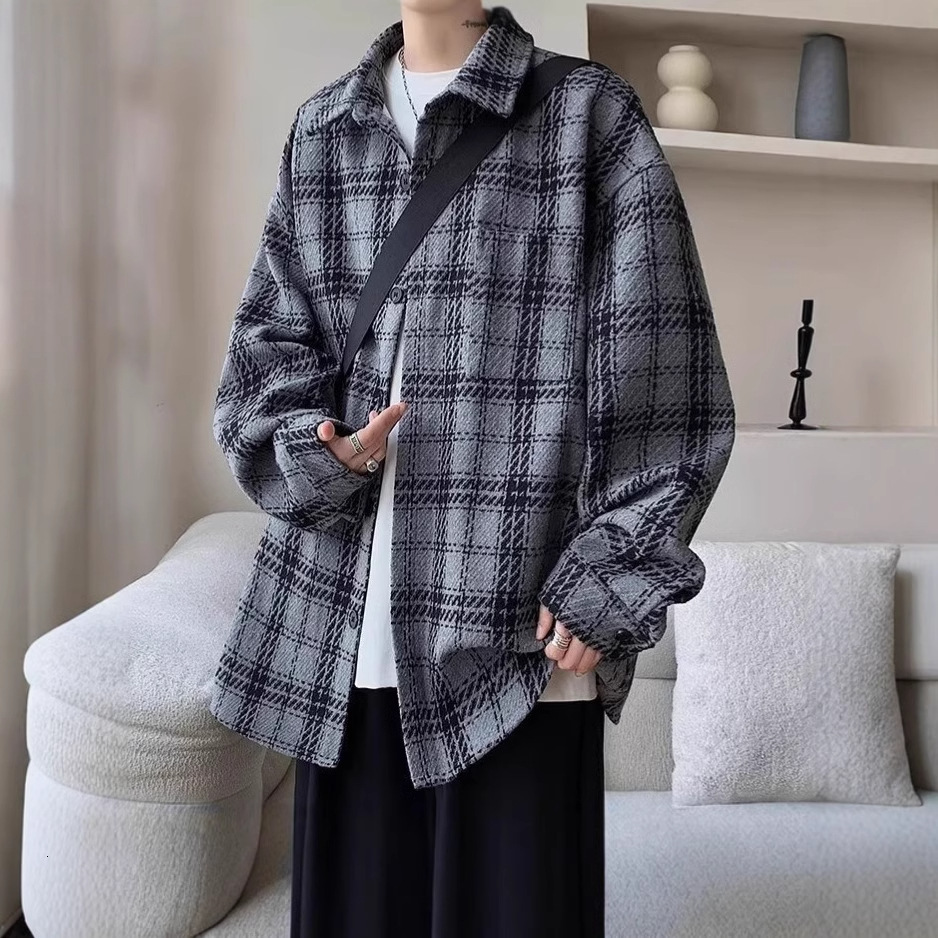 Xiaoxiang Style Plaid Jacket For Men Spring And Autumn American Style Cool And Casual Jacket With High-end Feel Trendy Designer Jacket Brand Couple 